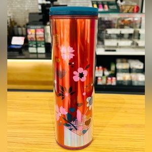 Starbucks Valentines Love Confetti Tumbler Iridescent  Hearts Hot Coffee Cup NWT